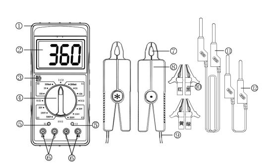 數(shù)字雙鉗相位伏安表結構 數(shù)字雙鉗相位伏安表結構