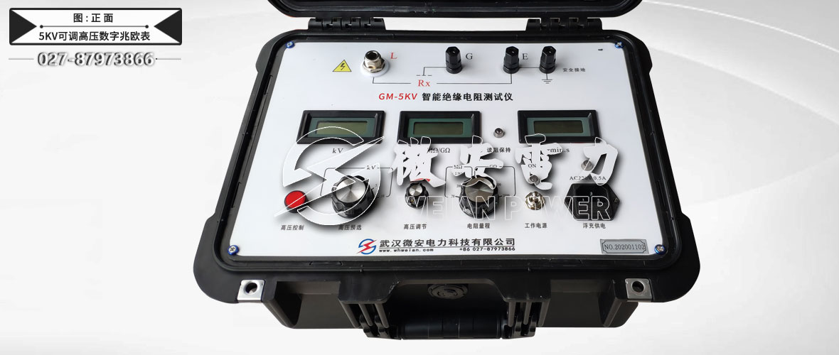 5KV可調(diào)高壓數(shù)字兆歐表正面